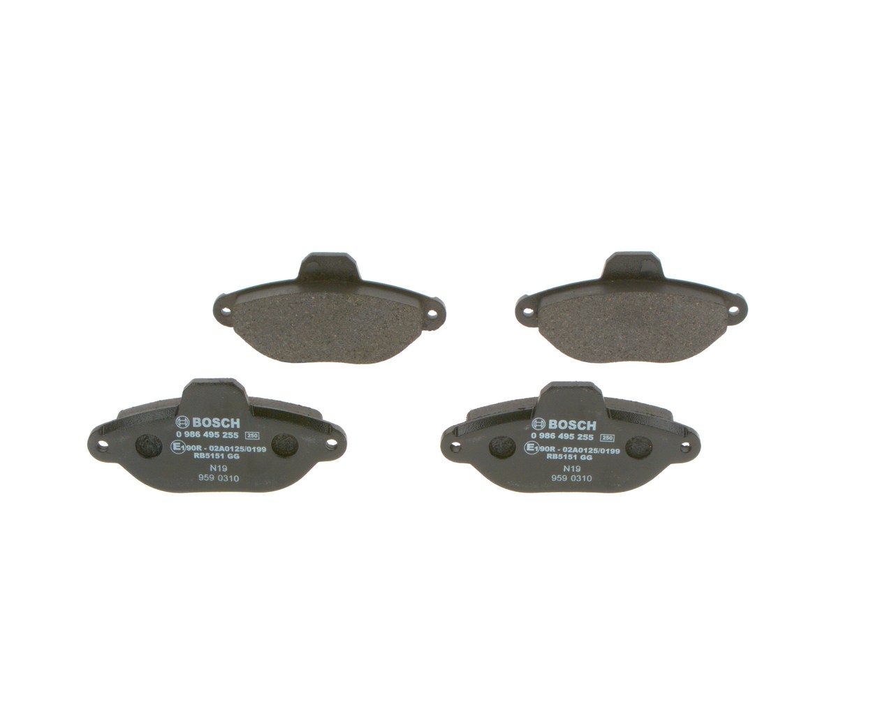 BOSCH 0986495255 Fékbetét készlet, tárcsafék