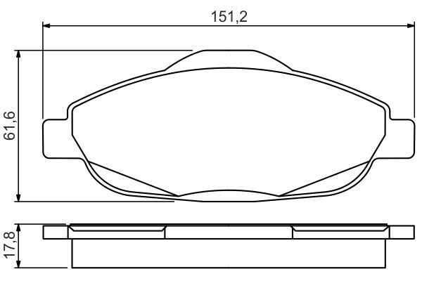 BOSCH 1004038941 0986495266 - Első fékbetét készlet