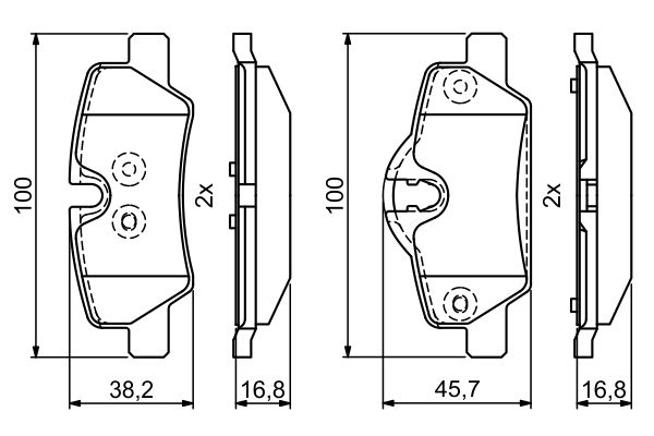 BOSCH BOS0986495400 fékbetét készlet, tárcsafék