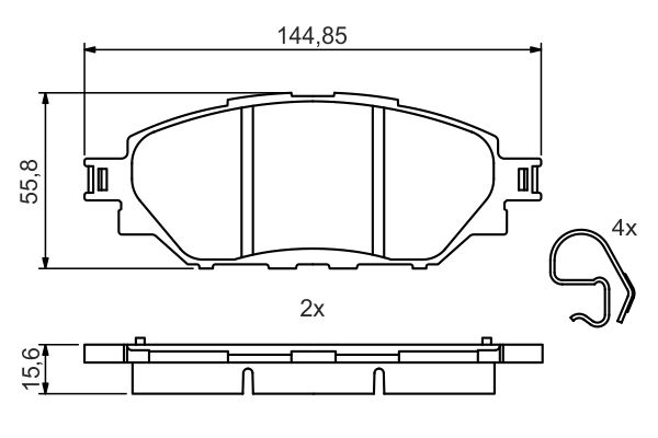 BOS 0986495425 KLOCKI HAM. TOYOTA P. HILUX 2,4 D 15-