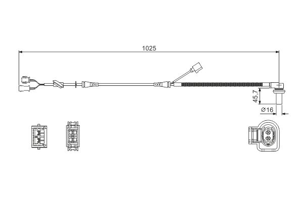 BOSCH BOS0986594002 érzékelő, kerékfordulatszám