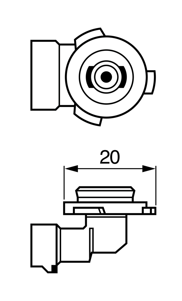 BOSCH Izzó, ködlámpa H10, PY20d, 42W, 12V