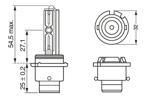 BOSCH 1987302914 izzó, főfényszóró