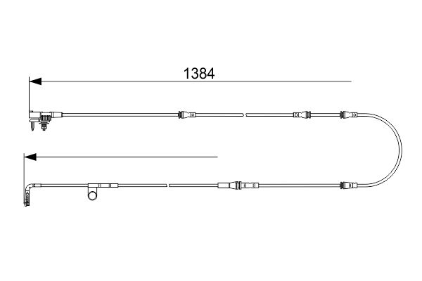 BOSCH BOS1987473582 figyelmezető kontaktus, fékbetét kopás