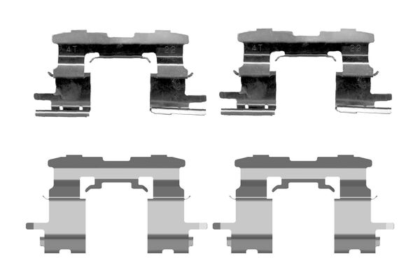 BOSCH 1987474407 Rögzítő készlet fékbetéthez
