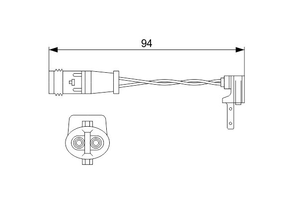 BOSCH 1001777543 1987474553 - KOPÁSJELZŐ ÉRINTKEZŐ, FÉKBETÉTKOPÁS