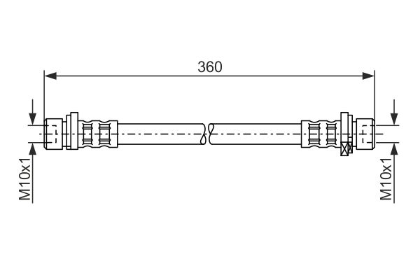 BOSCH 1987476210 Fékcső, gumifékcső