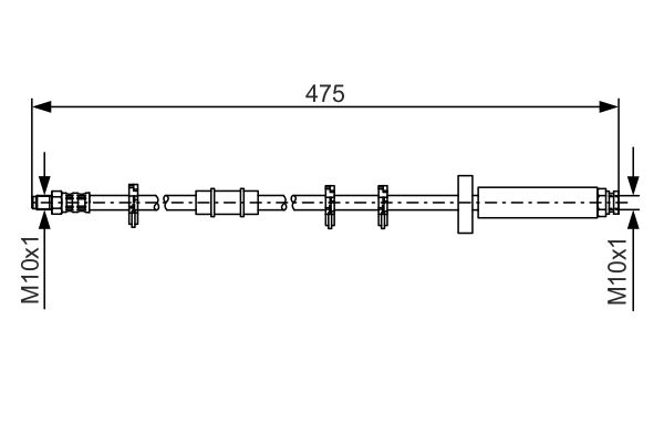 K&K FT1157/AG Fékcső, gumifékcső