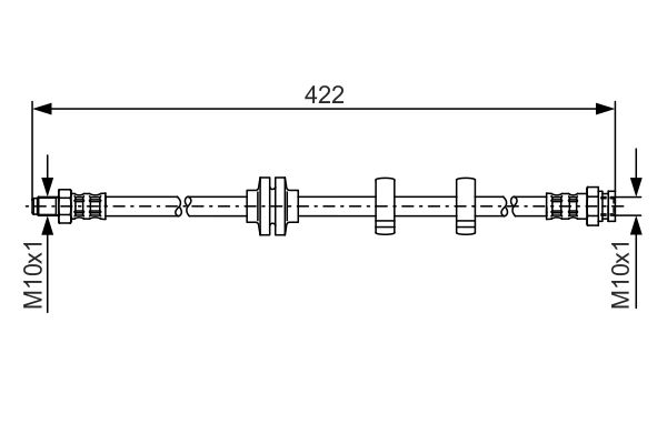 MOTOFIT MOT FC8402 Fékcső, gumifékcső