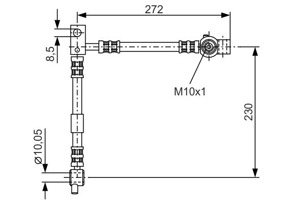 MOTOFIT MOT FC0394 Fékcső, gumifékcső