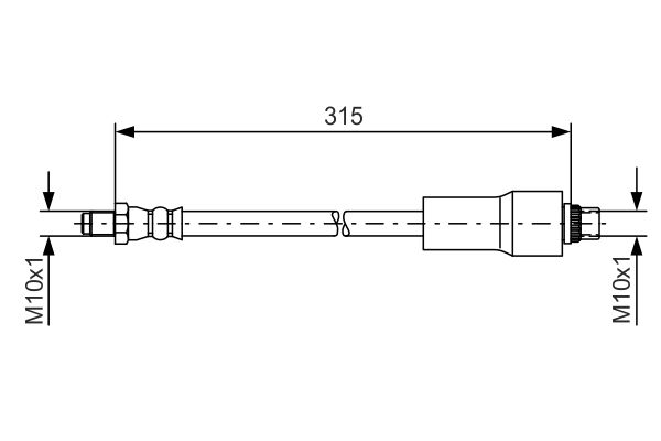 BOSCH 1987476432 Fékcső, gumifékcső