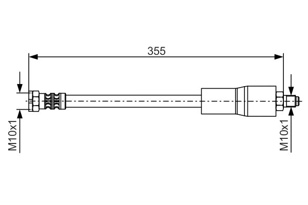 BOSCH 1987476751 Fékcső, gumifékcső