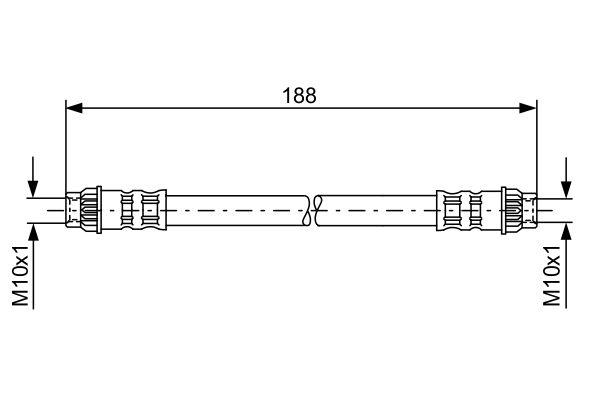 BOSCH 1987476917 Fékcső, gumifékcső