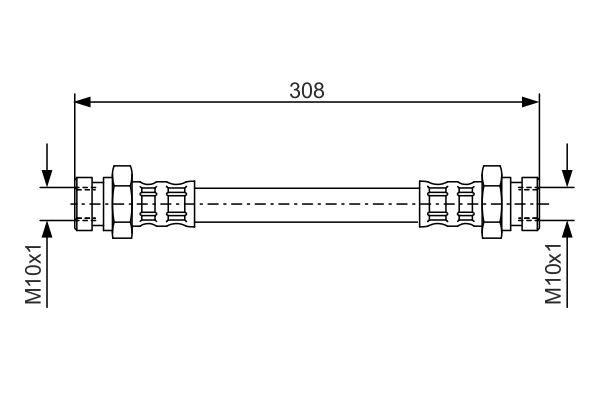 K&N FT 3303 Fékcső, gumifékcső