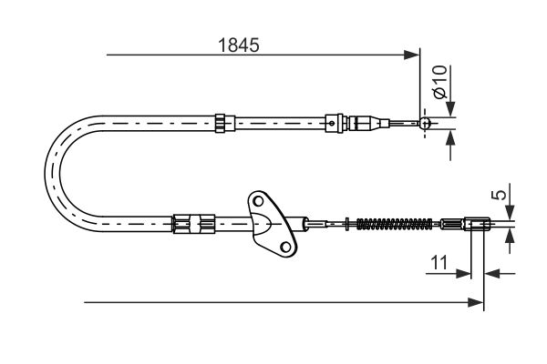 BOSCH 1987477118 Kézifék bowden, kézifék kötél