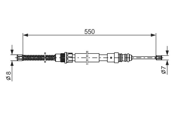 BOSCH 1001774393 1987477147 - huzal, rögzítőfék