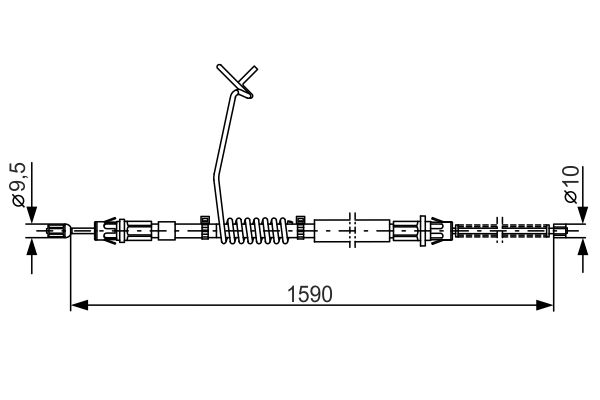 BOSCH 1987477175 Kézifék bowden, kézifék kötél