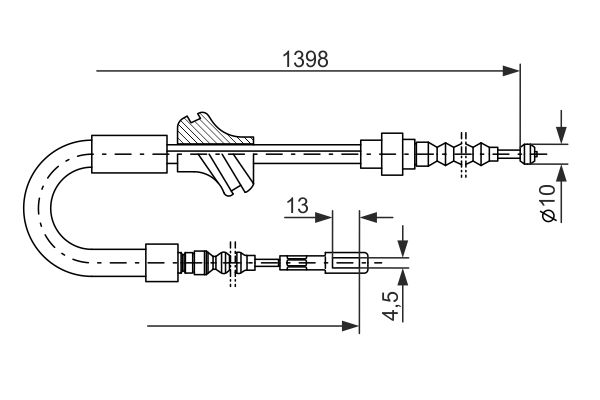 BOSCH BOS1987477200 huzal, rögzítőfék