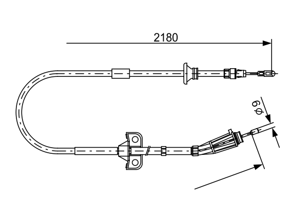 BOSCH BOH1987477248 Kézifék bowden, kézifék kötél