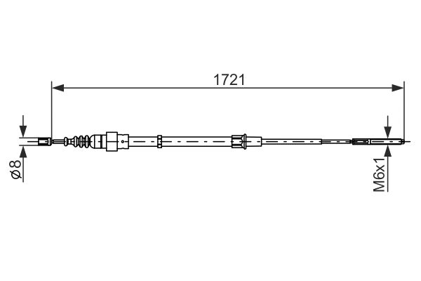 BOSCH 1987477406 Kézifék bowden, kézifék kötél