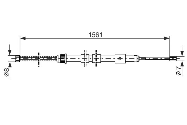 BOSCH 1987477430 Kézifék bowden, kézifék kötél