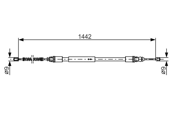 BOSCH 1987477442 Kézifék bowden, kézifék kötél