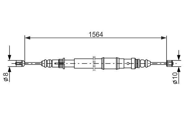 BOSCH 1987477471 Kézifék bowden, kézifék kötél