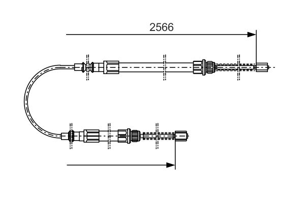 BOSCH BOS1987477515 huzal, rögzítőfék