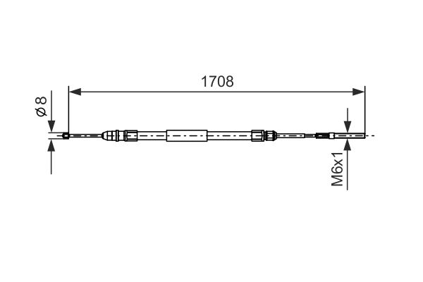 BOSCH 1987477531 Kézifék bowden, kézifék kötél