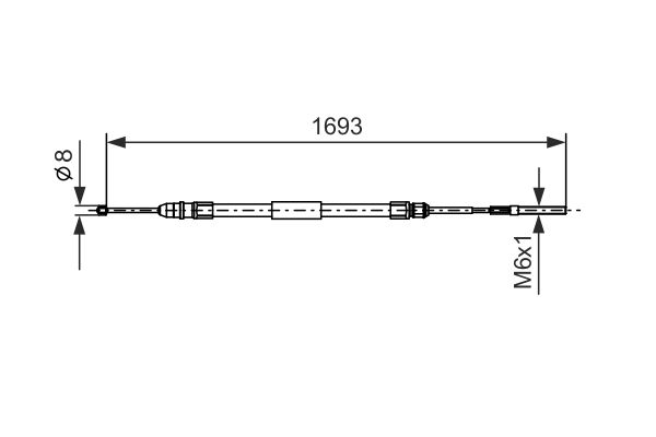 BOSCH BOS1987477532 huzal, rögzítőfék