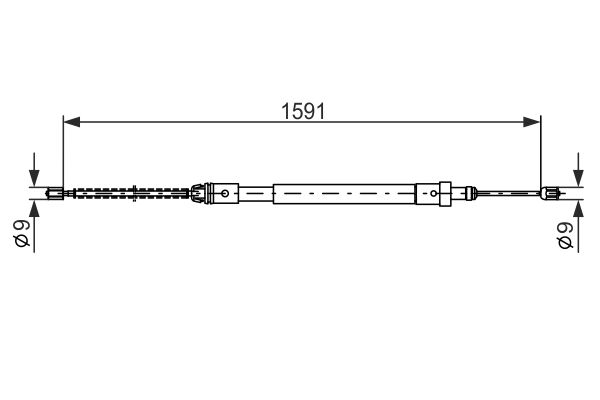 BOSCH BOS1987477580 huzal, rögzítőfék