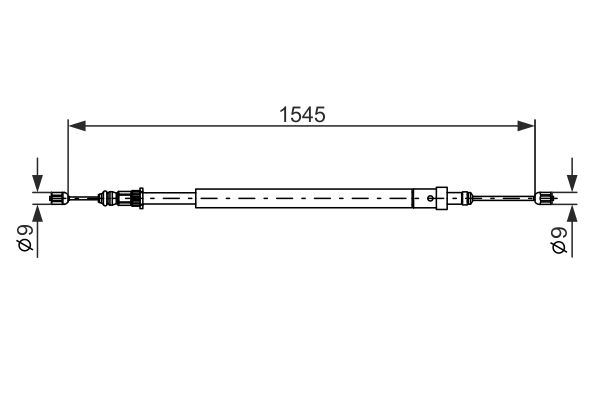 BOSCH 1987477583 Kézifék bowden, kézifék kötél