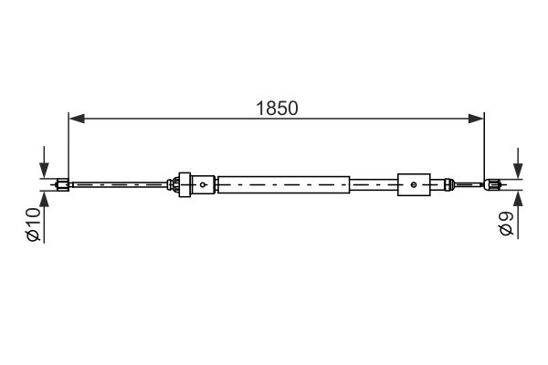 BOSCH 1987477595 Kézifék bowden, kézifék kötél