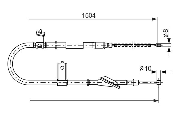 BOSCH 1987477611 Kézifék bowden, kézifék kötél