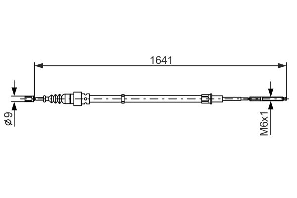 BOSCH 1987477627 Kézifék bowden, kézifék kötél