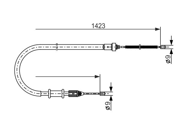 BOSCH 1001771007 1987477632 - huzal, rögzítőfék