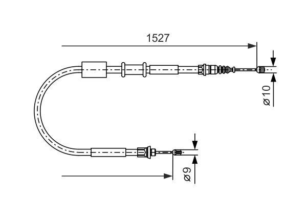 BOSCH 1987477730 Kézifék bowden, kézifék kötél