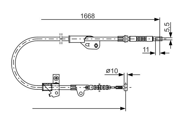 BOSCH 1987477755 Kézifék bowden, kézifék kötél