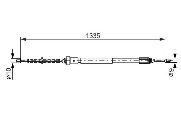 BOSCH 1987477783 Kézifék bowden, kézifék kötél