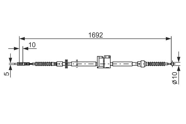 BOSCH 1987477813 Kézifék bowden, kézifék kötél