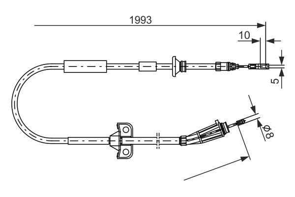 BOSCH BOS1987477819 huzal, rögzítőfék