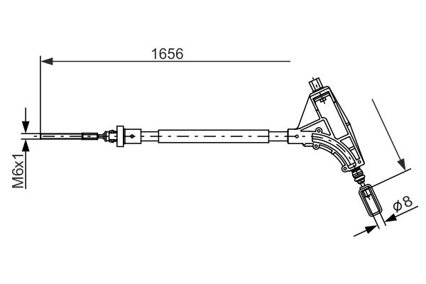 BOSCH 1987477871 Kézifék bowden, kézifék kötél