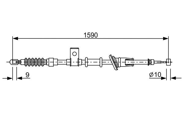 BOSCH 1987477878 Kézifék bowden, kézifék kötél