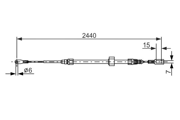 BOSCH BOS1987477880 huzal, rögzítőfék