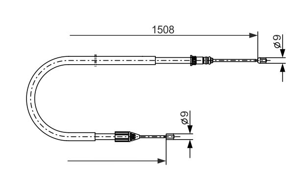 BOSCH BOS1987477890 huzal, rögzítőfék