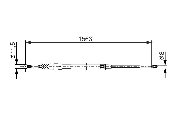 BOSCH BOS1987477891 huzal, rögzítőfék