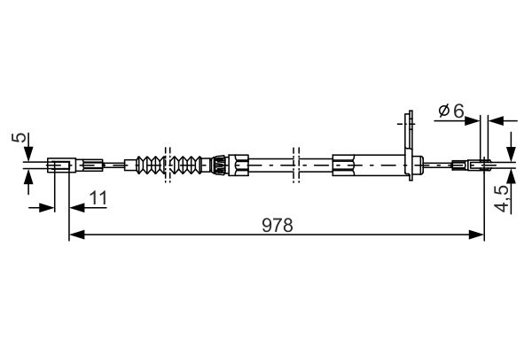 BOSCH 1987477900 Kézifék bowden, kézifék kötél