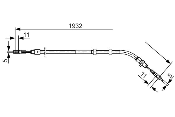 BOSCH BOS1987477904 huzal, rögzítőfék