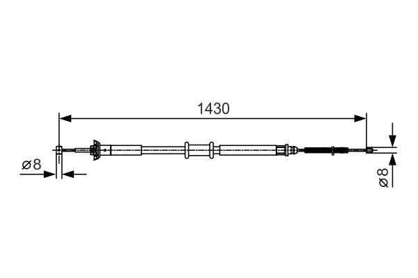 BOSCH 1987477912 Kézifék bowden, kézifék kötél