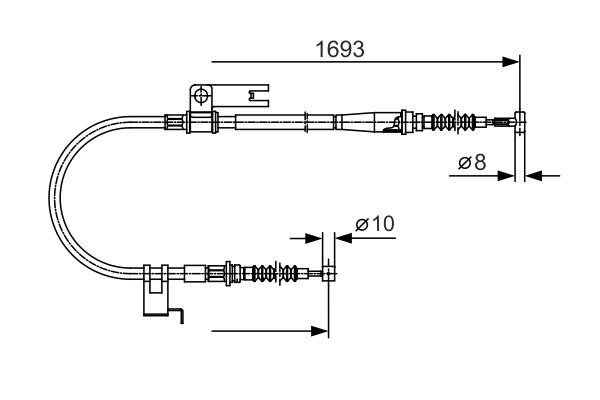 BOSCH 1987477917 Kézifék bowden, kézifék kötél